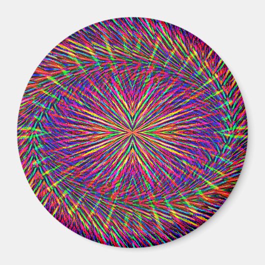 Psychedelische wervelende ster..... magneet (Voorkant)