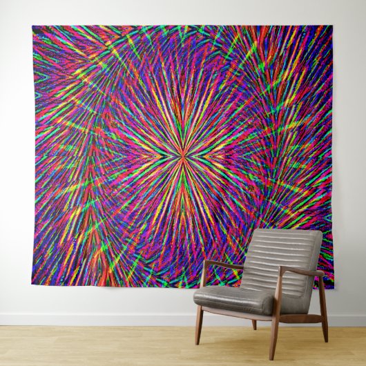 Psychedelische wervelende ster..... wandkleed (In Situ (horizontaal))