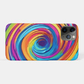 Psychedelische werveling van regenboogtinten Case-Mate iPhone case (Achterkant (horizontaal))