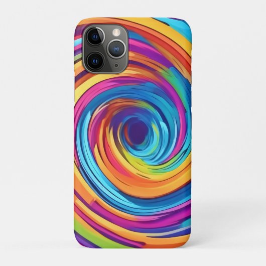 Psychedelische werveling van regenboogtinten Case-Mate iPhone case (Achterkant)
