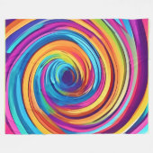 Psychedelische werveling van regenboogtinten fleece deken (Voorkant (Horizontaal))