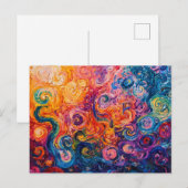 Psychedelische wervelingen olieverfschilderij briefkaart (Voorkant / Achterkant)