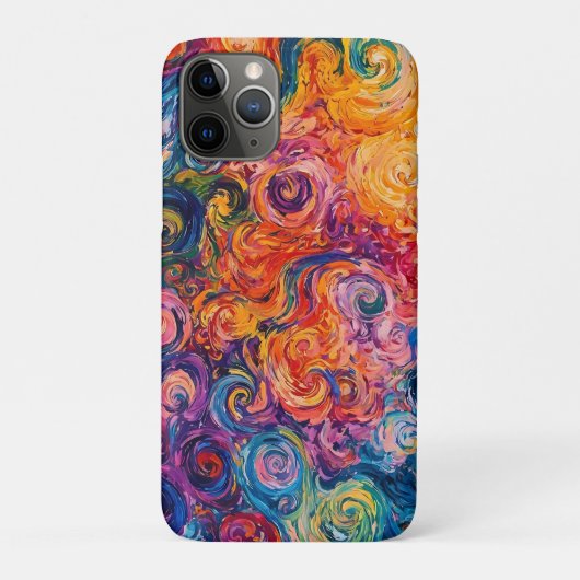 Psychedelische wervelingen olieverfschilderij Case-Mate iPhone case (Achterkant)