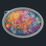Psychedelische wervelingen olieverfschilderij gesp<br><div class="desc">Kunstwerk van Brady Arnold</div>