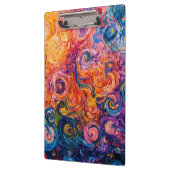 Psychedelische wervelingen olieverfschilderij klembord (Links)