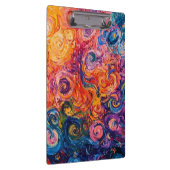 Psychedelische wervelingen olieverfschilderij klembord (Rechts)