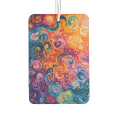 Psychedelische wervelingen olieverfschilderij luchtverfrisser (Achterkant)