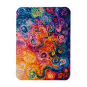 Psychedelische wervelingen olieverfschilderij magneet (Verticaal)