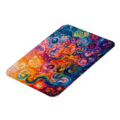 Psychedelische wervelingen olieverfschilderij magneet (Linkerzijde)