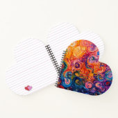 Psychedelische wervelingen olieverfschilderij notitieboek (Binnen)