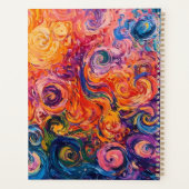Psychedelische wervelingen olieverfschilderij planner (Achterkant)