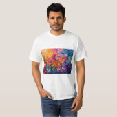 Psychedelische wervelingen olieverfschilderij t-shirt (Voorkant volledig)