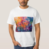 Psychedelische wervelingen olieverfschilderij t-shirt (Voorkant)