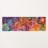 Psychedelische wervelingen olieverfschilderij yogamat (Achterkant (horizontaal))