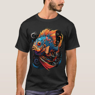 Psychedelische Wilde Vissen: Aquatisch Avontuur T-shirt