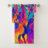 Psychedelische Wolf Majesteit Bad Handdoek (Insitu)