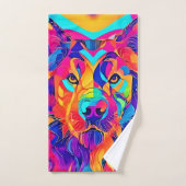 Psychedelische Wolf Majesteit Bad Handdoek (Handdoek)