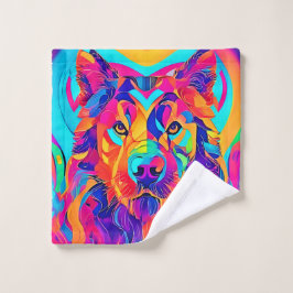Psychedelische Wolf Majesteit Bad Handdoek