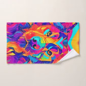 Psychedelische Wolf Majesteit Bad Handdoek (Handdoek)