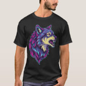 psychedelische wolfkop t-shirt (Voorkant)