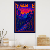 Psychedelische Yosemite Poster (Keuken)