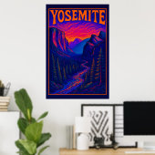 Psychedelische Yosemite Poster (Thuiskantoor)