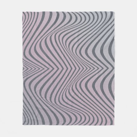 Psychedelische Zebra: korrelige strepen. Fleece Deken (Voorkant)