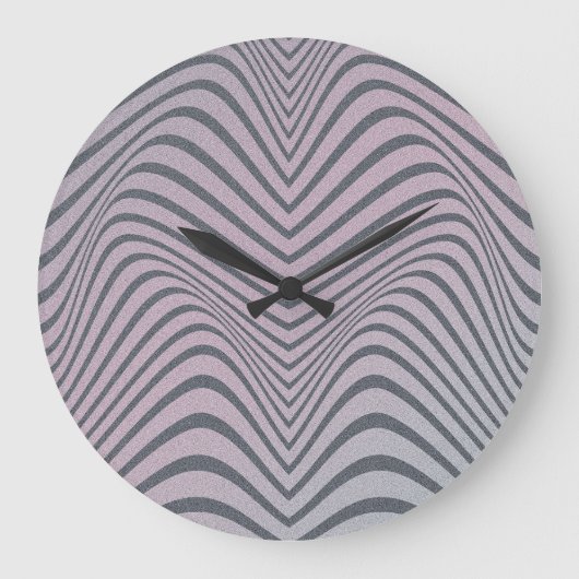 Psychedelische Zebra: korrelige strepen. Grote Klok (Voorkant)
