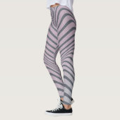 Psychedelische Zebra: korrelige  strepen. Leggings (Links)