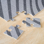 Psychedelische Zebra: korrelige strepen. Legpuzzel (Zijkant)