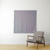 Psychedelische Zebra: korrelige strepen. Wandkleed (In Situ (horizontaal))