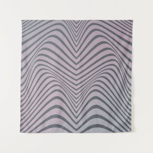 Psychedelische Zebra: korrelige strepen. Wandkleed (Voorkant)
