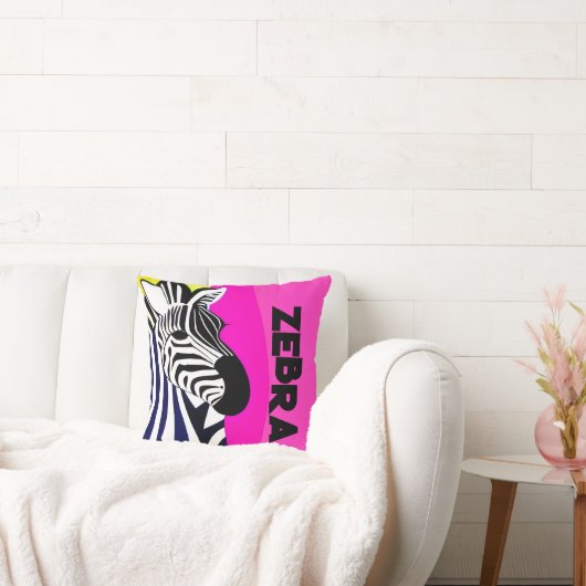Psychedelische Zebra op kinderkamer Kussen (Bank)