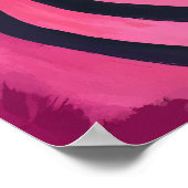 Psychedelische zebra strepen – Pop Art Safari Poster (Hoek)