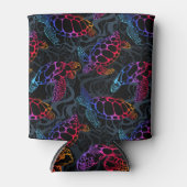 Psychedelische Zee Schildpad: Boho Ocean Blikjeskoeler (Voorkant)