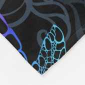 Psychedelische Zee Schildpad: Boho Ocean Fleece Deken (Hoek)