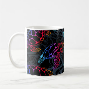 Psychedelische Zee Schildpad: Boho Ocean Koffiemok