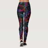 Psychedelische Zee Schildpad: Boho Ocean Leggings (Achterkant)