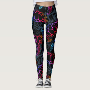 Psychedelische Zee Schildpad: Boho Ocean Leggings
