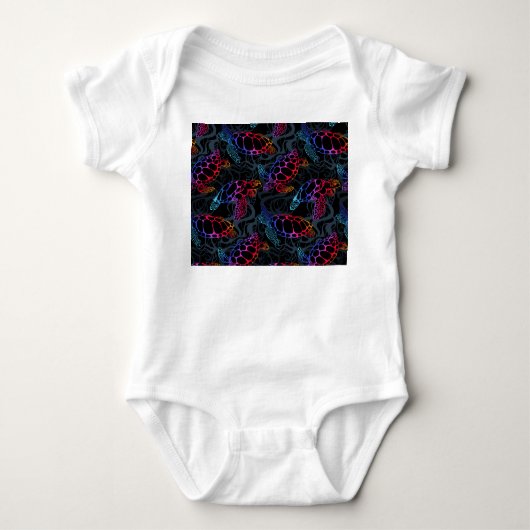 Psychedelische Zee Schildpad: Boho Ocean Romper (Voorkant)