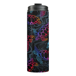 Psychedelische Zee Schildpad: Boho Ocean Thermosbeker