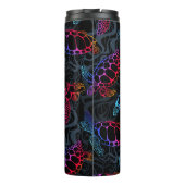 Psychedelische Zee Schildpad: Boho Ocean Thermosbeker (Achterkant)