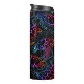 Psychedelische Zee Schildpad: Boho Ocean Thermosbeker (Geroteerd rechts)
