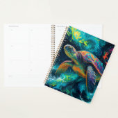 Psychedelische Zee Schildpad in de Abstracte Oceaa Planner (Display)