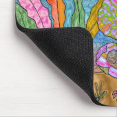 Psychedelische Zeepaard Zeeschildpad Kunst Muismat (Hoek)