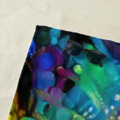 Psychedelische Zeepbel Barst Abstracte Madeliefjes Strandlaken (In situ)