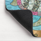Psychedelische zeeschildpad zeepaard kunst muismat (Hoek)