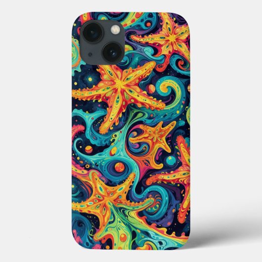 Psychedelische zeesterren en kosmische golven Case-Mate iPhone case (Achterkant)