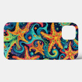 Psychedelische zeesterren en kosmische golven Case-Mate iPhone case (Achterkant (horizontaal))