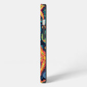 Psychedelische zeesterren en kosmische golven iPhone hoesje (Linkerkant)